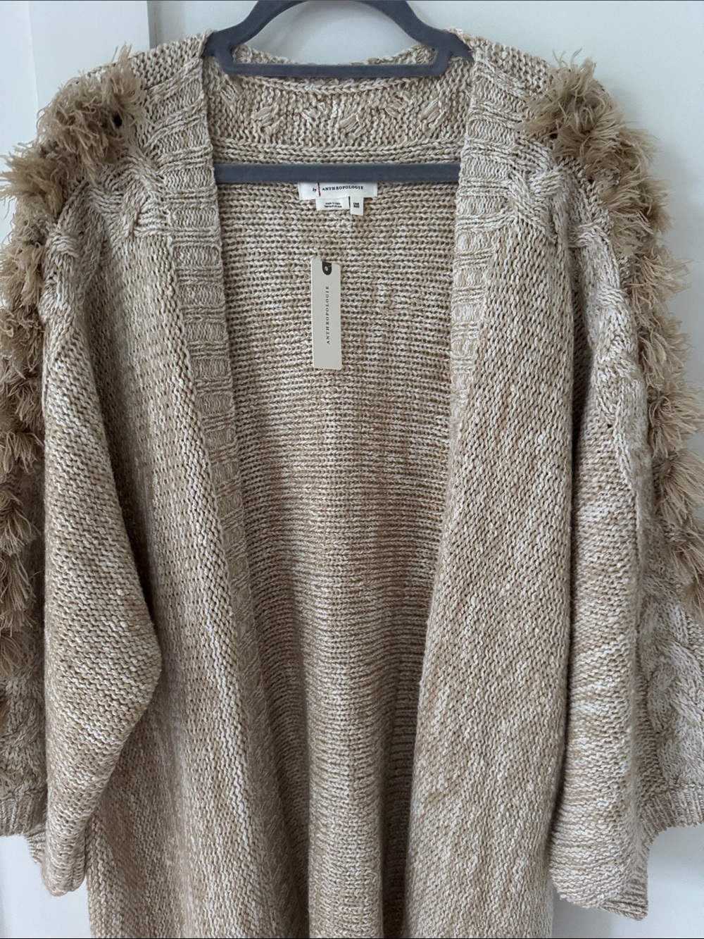 NWT Anthropologie Braided-Sleeve Cardigan Sweater OS - Picture 5 of 11